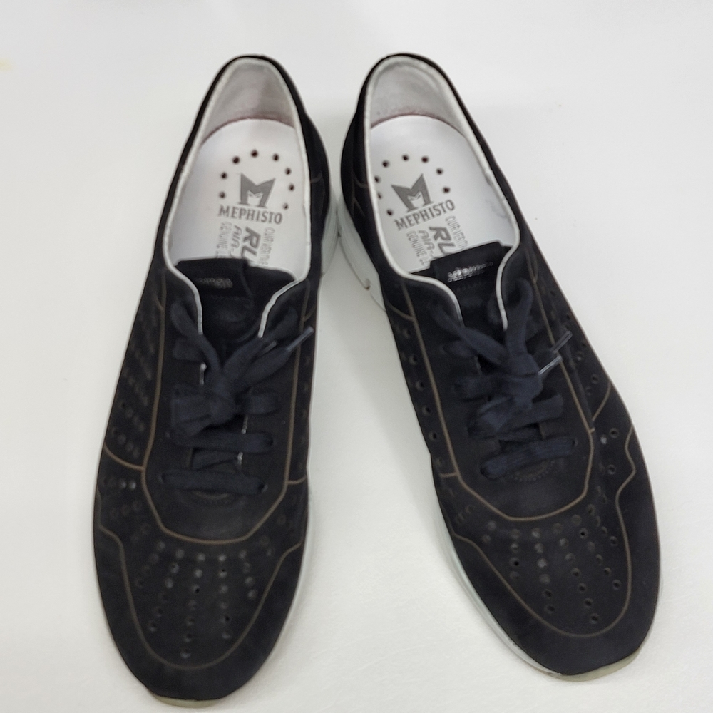 Mephisto Yliane Sneakers Womens Size 7.5 Shoes Leather Oxford Comfort Black the - Picture 3 of 7